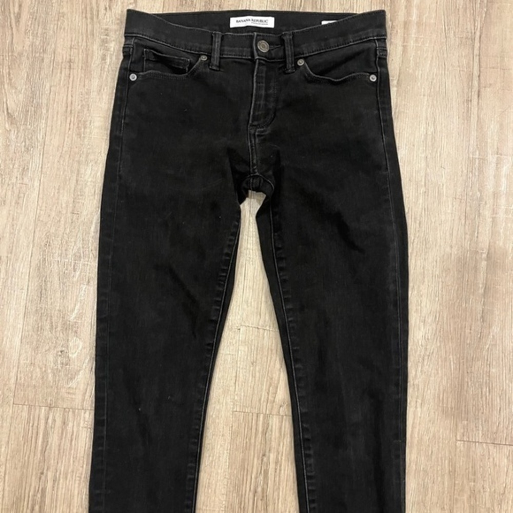Banana Republic Black Skinny Ankle Jeans 26